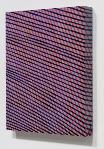 Falling Indigo Diamonds.  Side view.