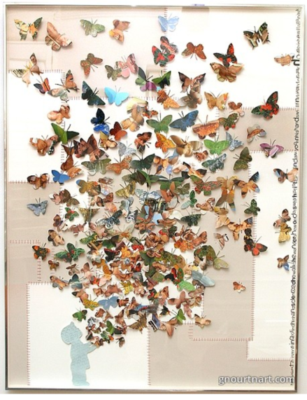 Butterfly Boy, 2009 Mixed media 57 x 42 inches
